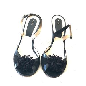 Vintage Marc Jacobs Black Suede Slingback Sz 8.5